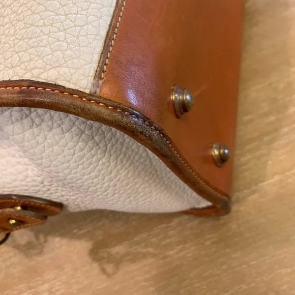 Dooney & Bourke Cream / White and Brown Satchel - Picture 5 of 16
